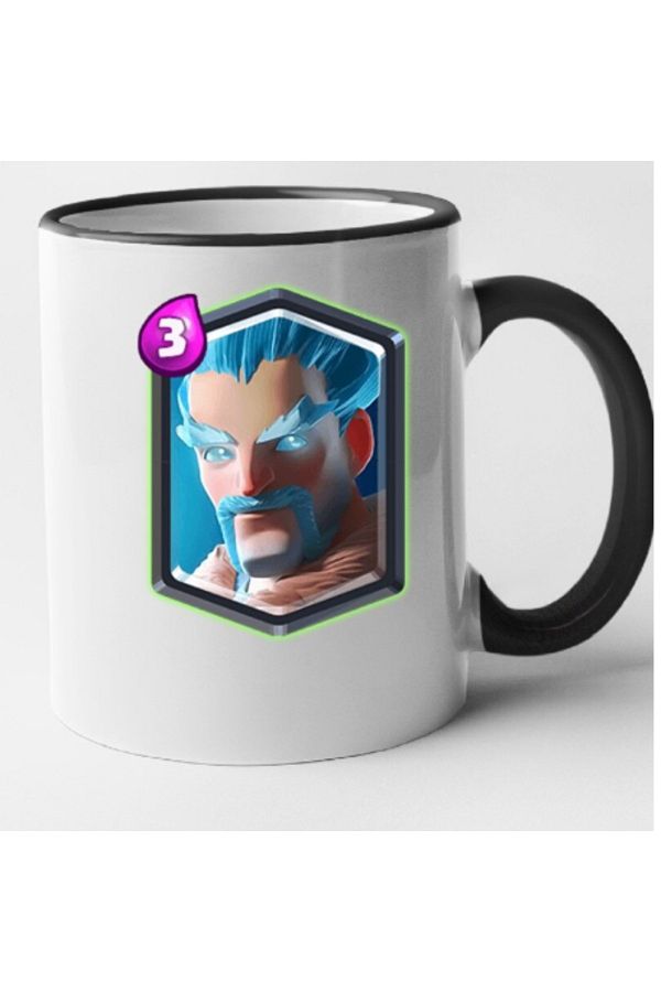 OEM-Personalized black handle mug Clash Royale - Ice Wizard, INOVATIX®. 330ml 1