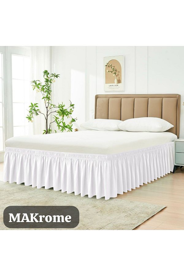 Makrome-كشكش قاعدة السرير تنورة قاعدة مطاطية كاملة > كشكش قاعدة قابل للتعديل مع مطاط مفرد / مزدوج 1