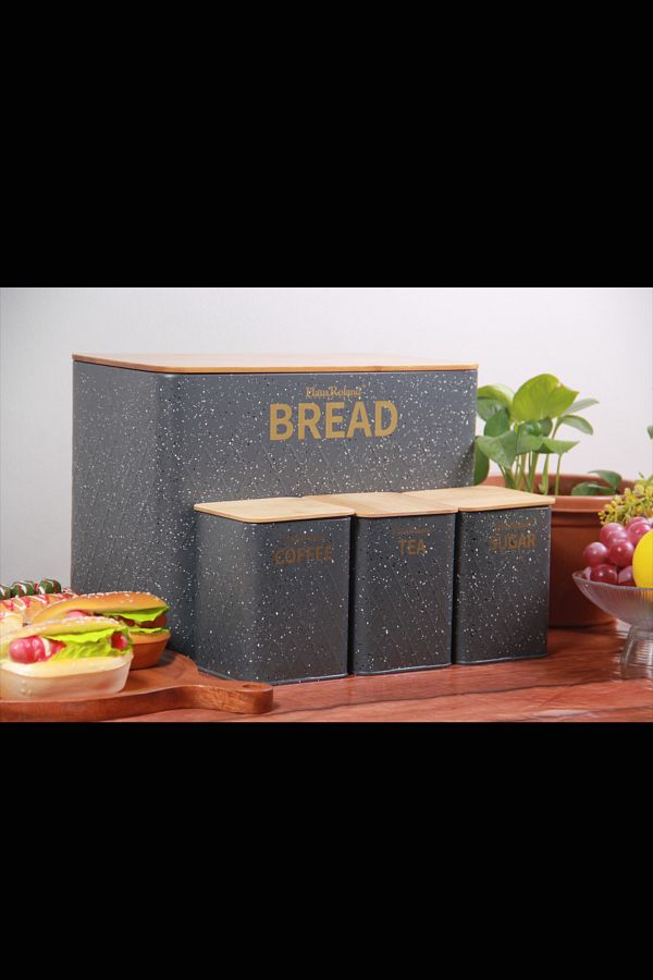 Generic-Aisha bread box with storage jars 1
