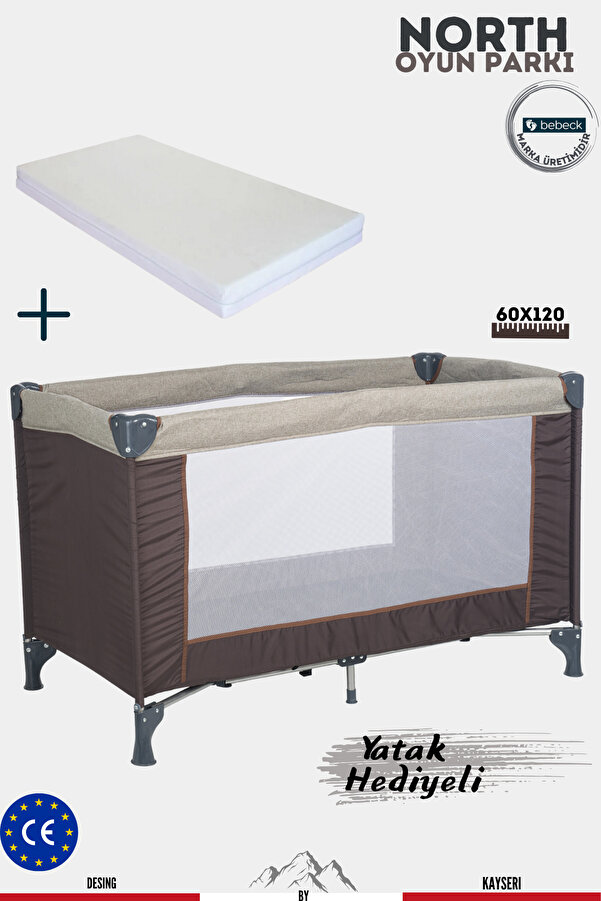 Bebeck North Oyun Parkı 60x120cm Yatak Hediyeli