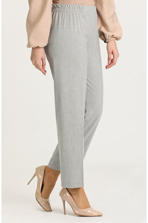 sefamerve-1983C-03 Model Gray Elastic Waist Trousers 1