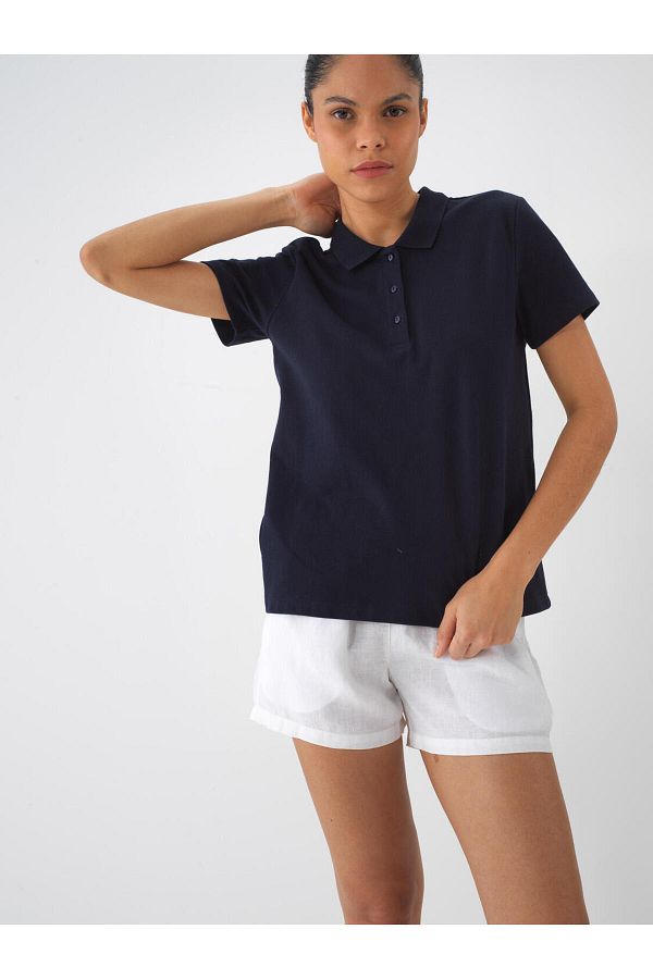 Xint Women's Navy Blue Regular Fit T-Shirt- Trendyol Xint Women's Navy Blue Regular Fit T-Shirt- Trendyol