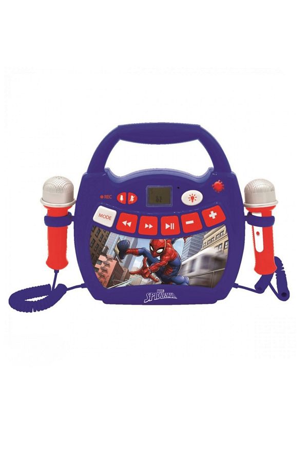SPIDERMAN-Portable Karaoke Machine with 2 Spiderman Microphones 1