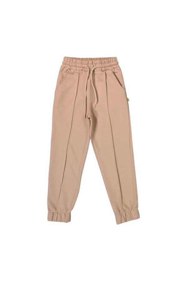 Mışıl Kids-Girls' Sweatpants with Nerve Front and Elastic Legs 1