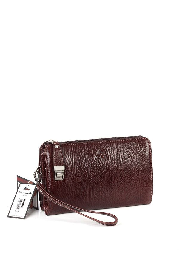 Aka-Brown Leather Handbag - 319 61 1