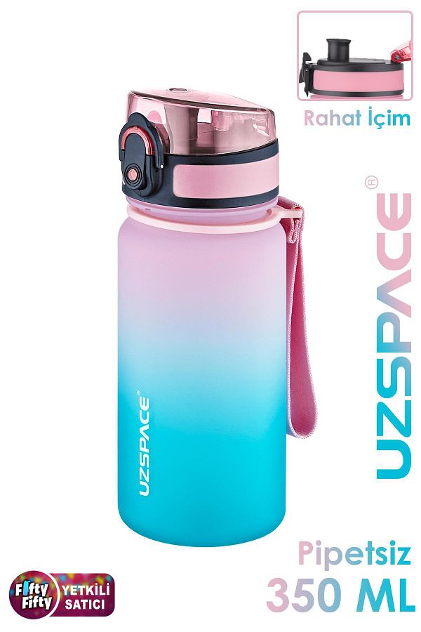 Uzspace-350 ml Double Color Softtouch Tritan Children's Water Bottle Without Straw -Ffcol350Mluzs 1