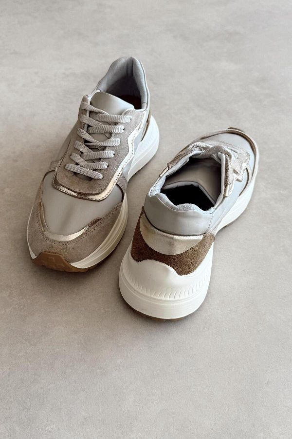nope21shoess-Chello Beige Genuine Leather Sneaker 1