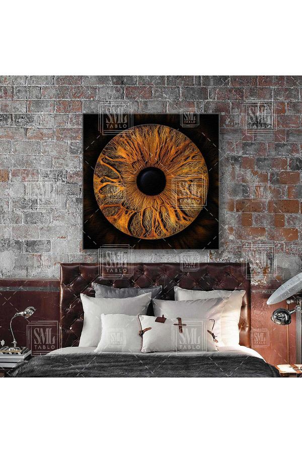 SML TABLO-Eye Baby Iris Eye Color Macro Shot Square Canvas Painting 1