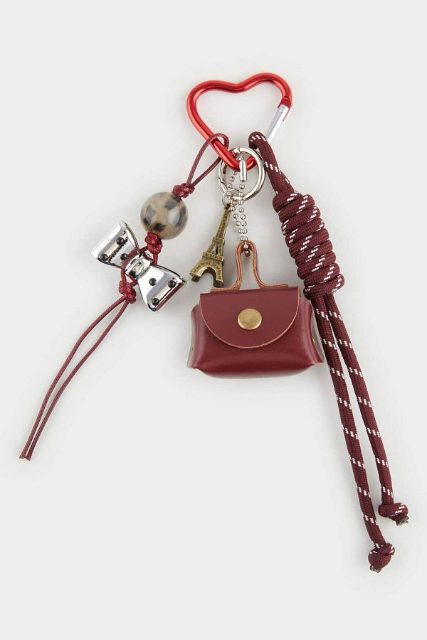 DeFacto-Women's Mini Bag Drawstring Charm Keychain E9707Axns 1