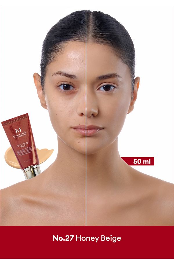 Missha-كريم بي بي متعدد الوظائف M Perfect Cover مع تغطية مثالية Ex SPF42/PA+++ رقم 27 (50 مل) 1