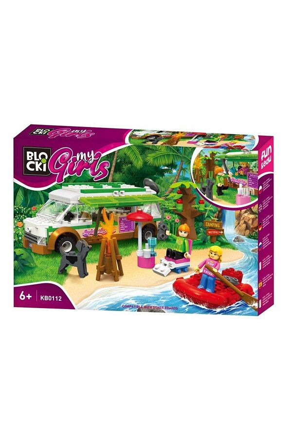 Blocki-Set de constructie Blocki My Girls - Rulota camping 1