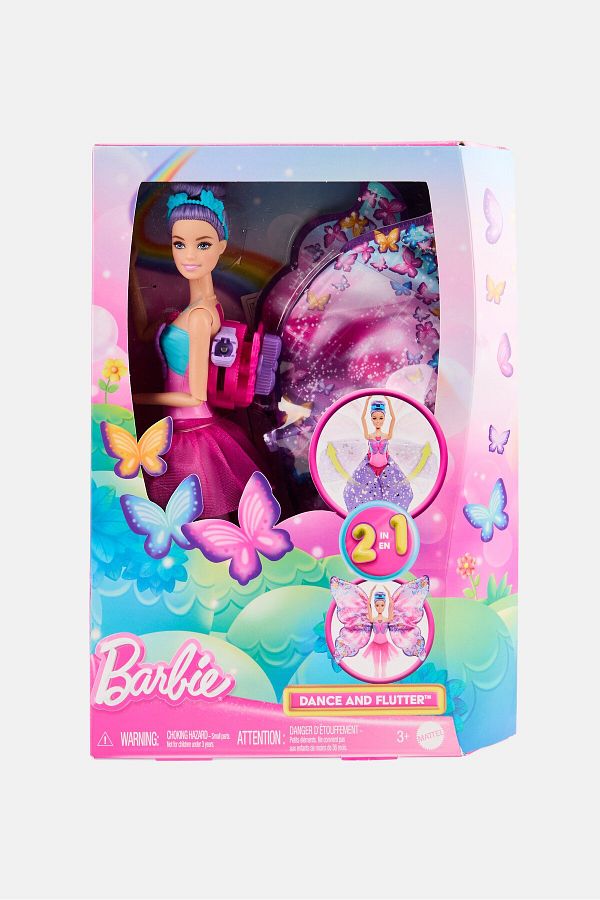 Barbie-Dance And Flutter 2-in-1 Transformation From Dancer To Butterfly Doll 1