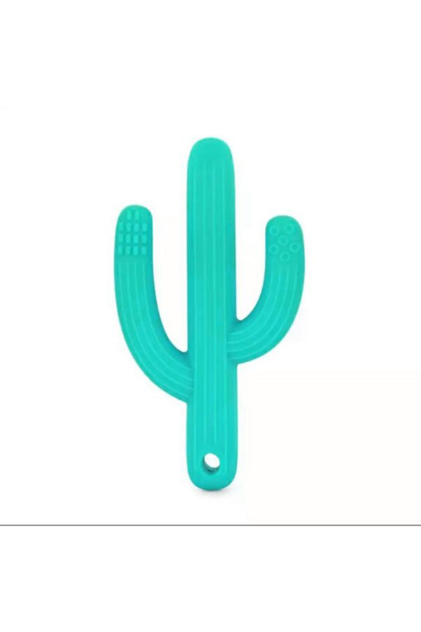 Weego-Cactus Patterned Teether Attached to Pacifier Green 0-12 Months 1