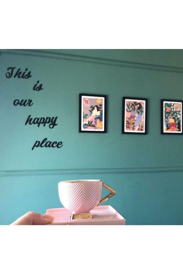 Aker Hediyelik-This Is Our Happy Place Wooden Graffiti - Aker Painting 1