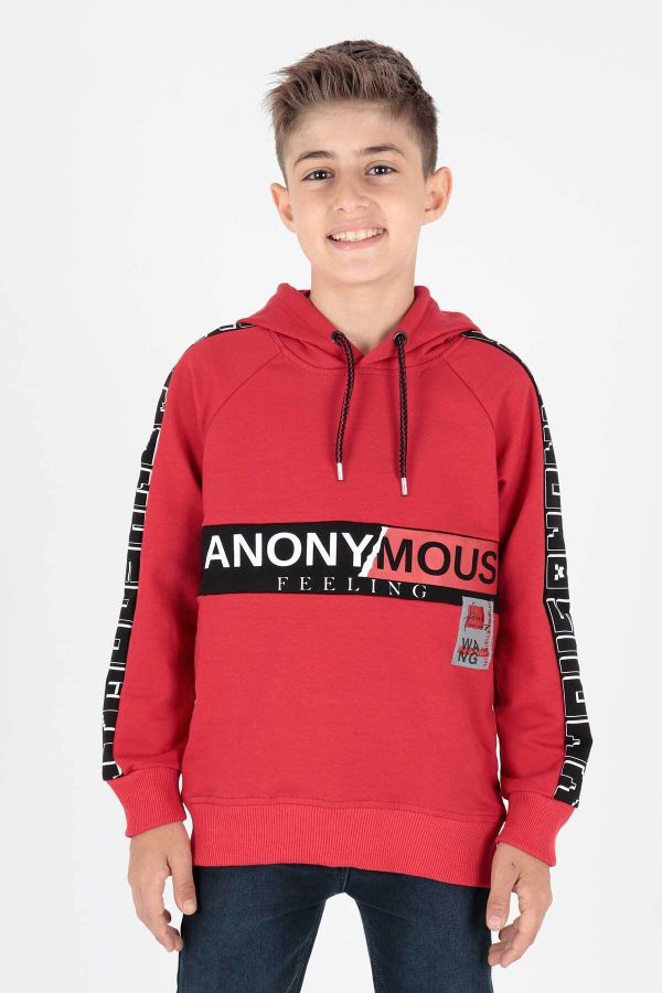 AHENGİM-Kinder Ak15177 Anonymous bedrucktes Sweatshirt für Herren 1