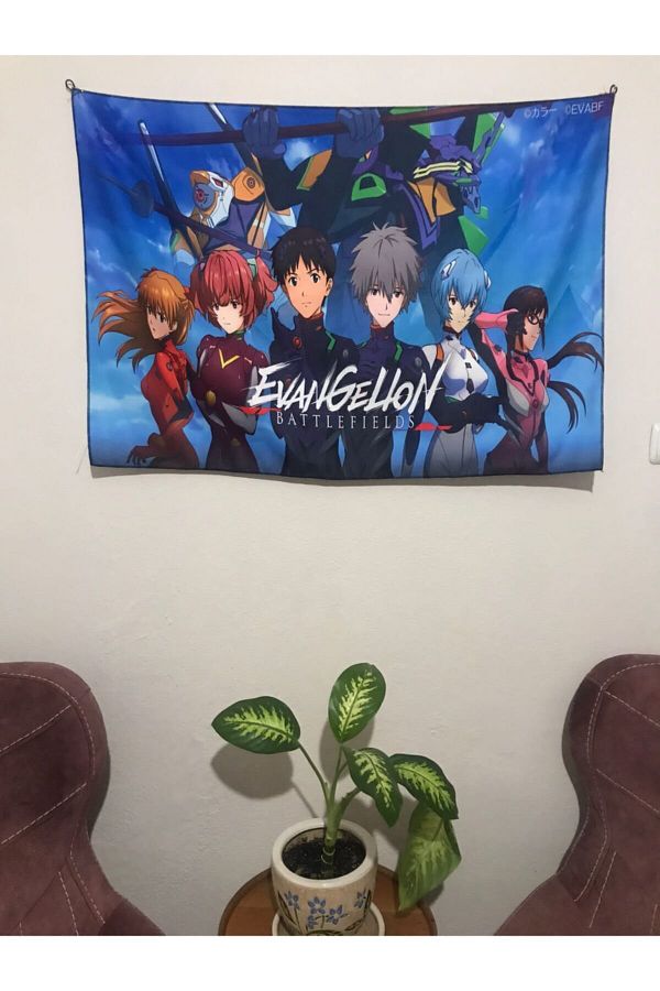 owl bag Neon Genesis Evangelion Patterned Design Wall Tapestry Trendyol