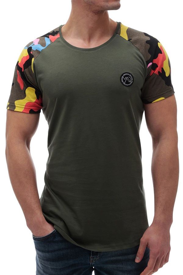 Madmext-Camouflage Patterned Khaki T-Shirt 2979 1