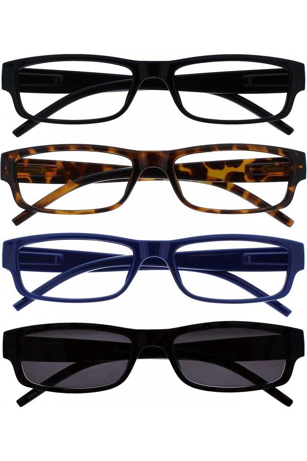 Opulize-Set Of 4 Pairs Of Reading Glasses, Multicolor, 1.50 1