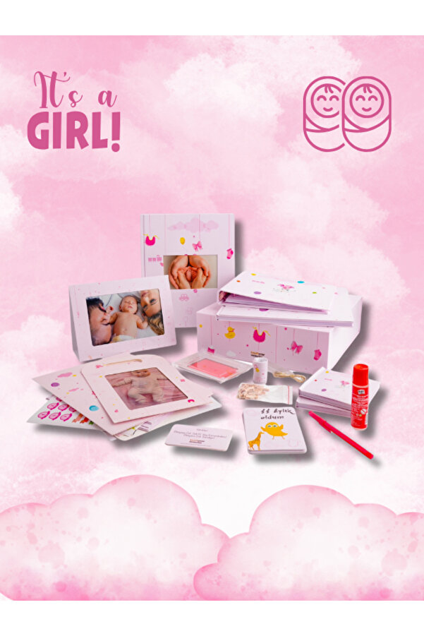 Touch Your Memories İkizlere Özel Hoşgeldin Bebeğim Kız Bebek Kutusu