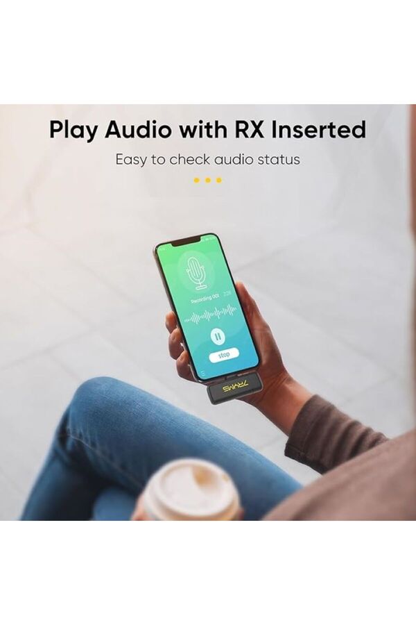 7RYMS Rimo S1 UC Wireless Lavalier Microphone - USB-C Compatible With Noise Cancelling