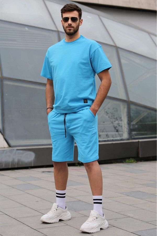 Madmext-Modré pánské kraťasy Regular Fit Set 5915 1