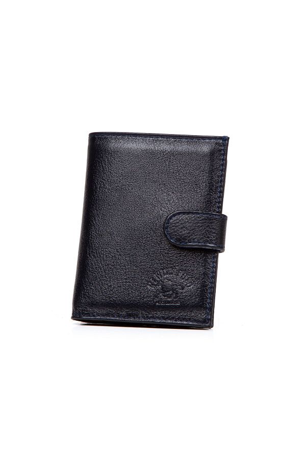 Newish Polo-Men's Genuine Leather Wallet and Card Holder – Navy Blue 1