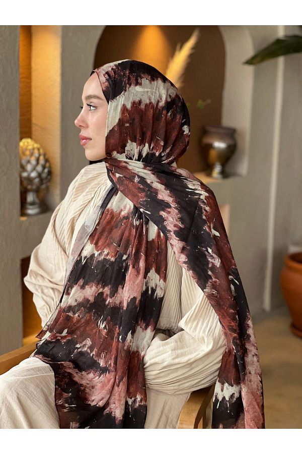 Modakaşmir-Spring Rhythm Pattern Bamboo Shawl 1