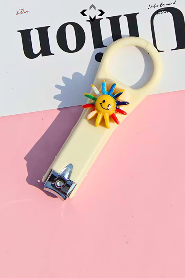 LİGROUND FLOWER LOVELY Sevimli Tırnak Makası Desenli Kabartmalı Kılıflı Tırnak Makası ÇocukBebek Tırnak Makas