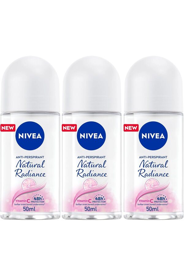 NIVEA-Natural Fairness Roll-On Antiperspirant for Women, 3x50ml 1