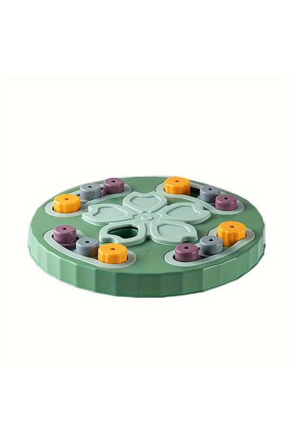 Choice-green Cat and Dog Feeding Toys, Brain Boosting Puzzle Bowl with Snack Dispenser - Durable Plastic, B 1