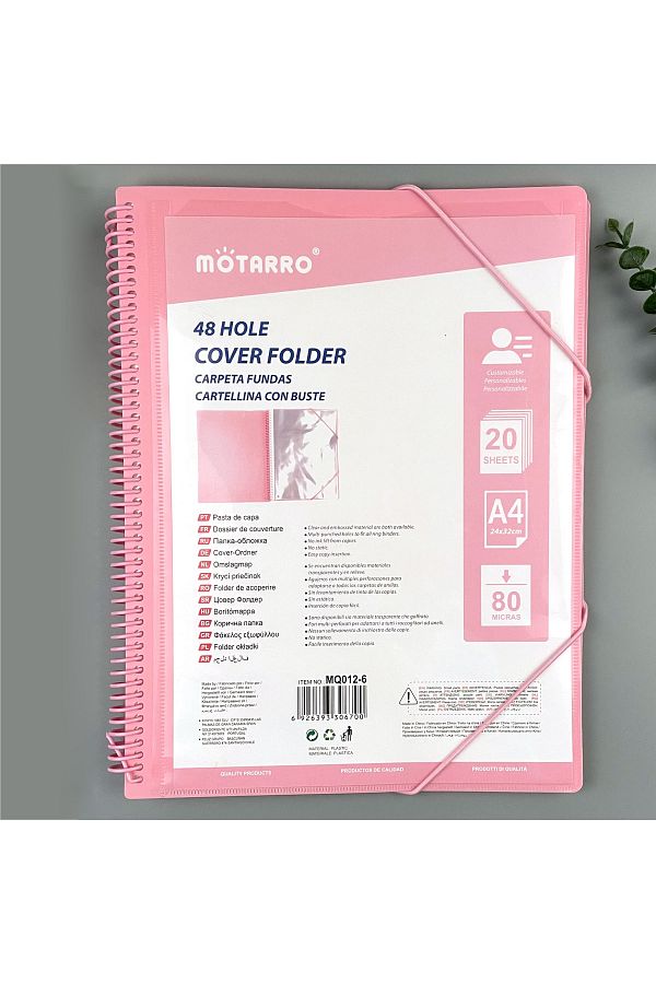 Choice-pink A4 File storage 48 Pages Data Book Large Capacity Files Folder Information Booklet Stationery O 1