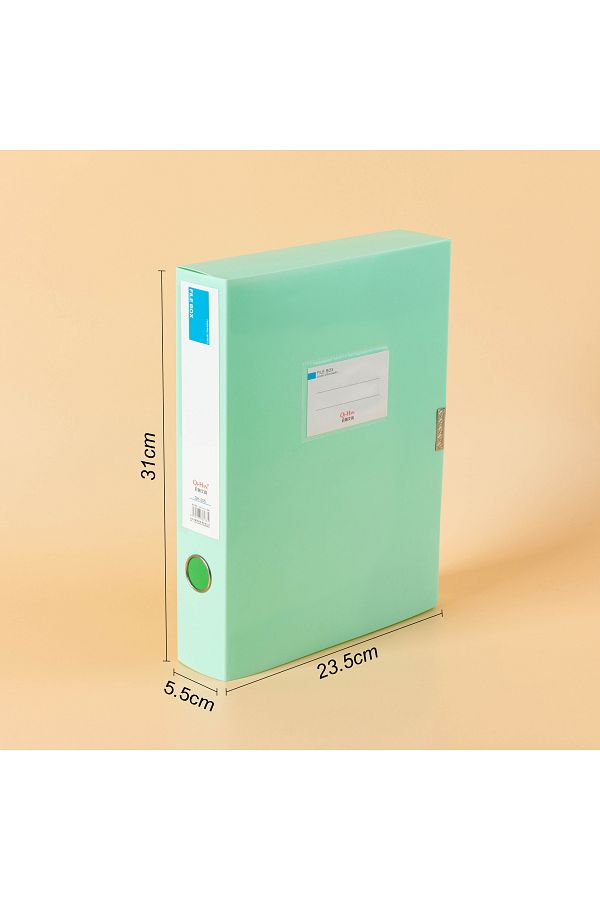 Choice-green Morandi file box, A4 folder, file box, Velcro fastener storage bag, data book, office storage 1