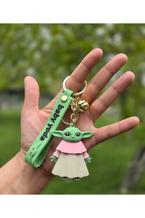 MODAM DENSTINY-Üks Large Size Baby Yoda Characters Silicone Keychain and Bag Accessory 1
