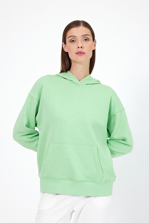 VENA-Ada Tea Hooded Basic Women's Hoodie Sweatshirt 1