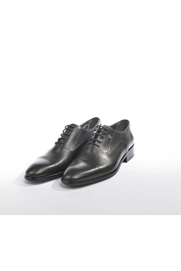 Fosco-7603 Men's Black Skin Matte Genuine Leather Grooming Laced Size 45 Shiny Classic Daily Stylish Shoes 1