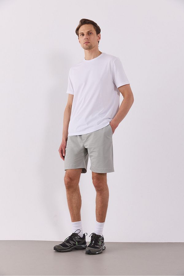 VENA-Elastic Waist Technical Shorts - Gray 1