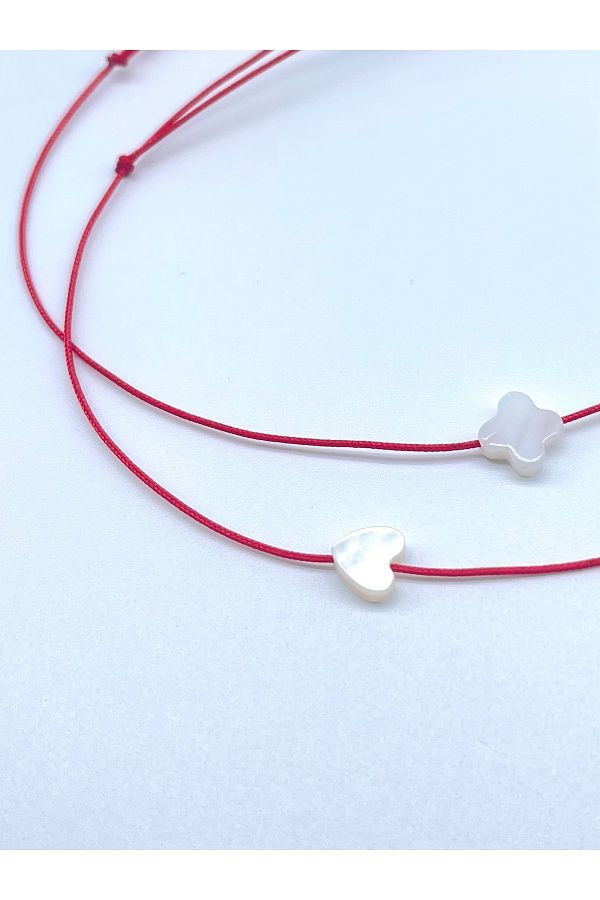 Concept HuBuTU-2 Pieces Elegant Object Red Rope Anklet Set 1