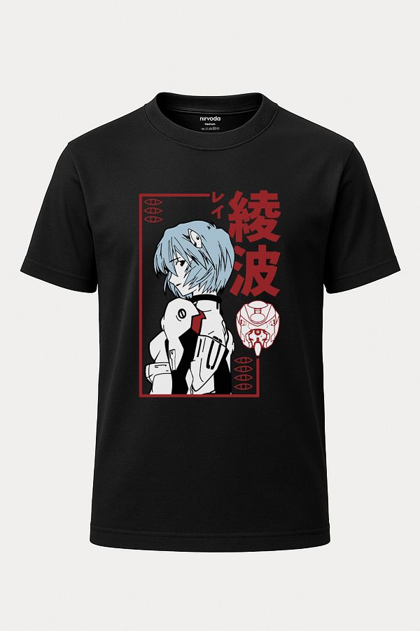 nirvoda-Neon Genesis Evangelion Rei Ayanami Anime Manga T-Shirt Unisex Fit 1