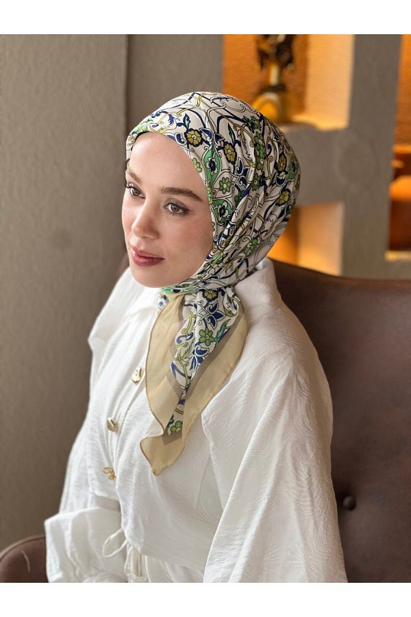 Modakaşmir-Ivy Pattern Cotton Scarf 1