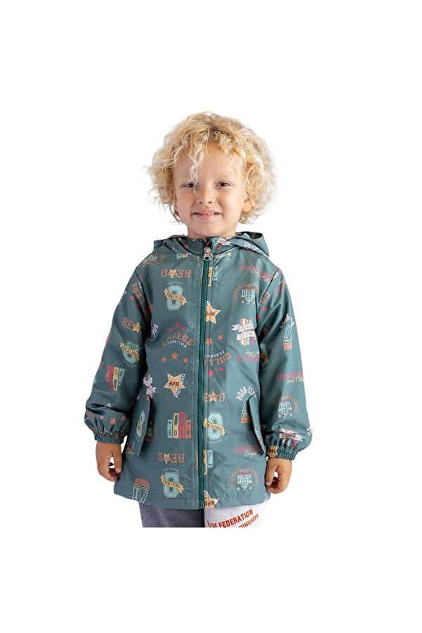 Zeyland Unisex Çocuk Yağmurluk-Yeşil
