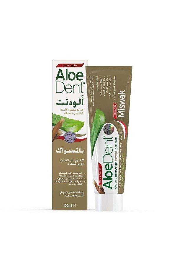 AloeDent-T.p 100 ml Miswak -6983 --- ألودنت معجون اسنان بالمسواك 100مل 1