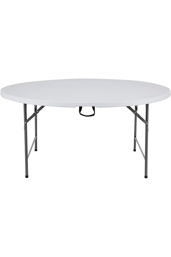 MAPLE HOME DECORATION-Plastic Folding Table Portable Trestle Multi-purpose Dining Camp Picnic Party Event Table Dia150cm 1