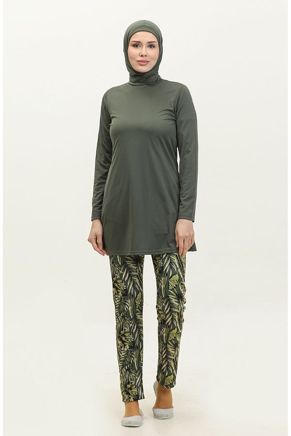 sefamerve-Khaki Hijab-Badeanzug – Modell 2402-01 1