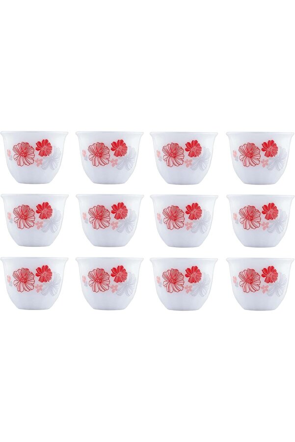 ALSAIF-Java Cup Set 12 Pieces By Al Saif, White/red, Size: L, K65173/2/l 1