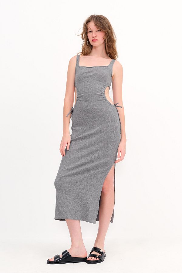 Addax-Long Dress with Window Detail E91106 1