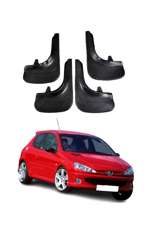 SONİKON LİNE-Peugeot 206 Hb Compatible 4-Piece Dust Cover Mudguard Mud Flap Modified 1
