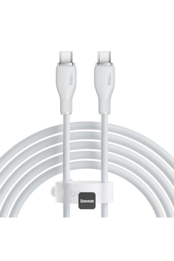 Baseus-Pudding power and data cable, USB-C to USB-C interface, 100W, length 1.2m, white 1