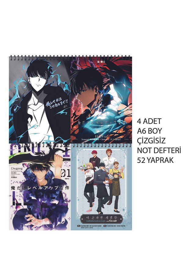 nihonwosekai-Solo Leveling Anime A6 Size Notebook Set Unlined 52 Sheets 1
