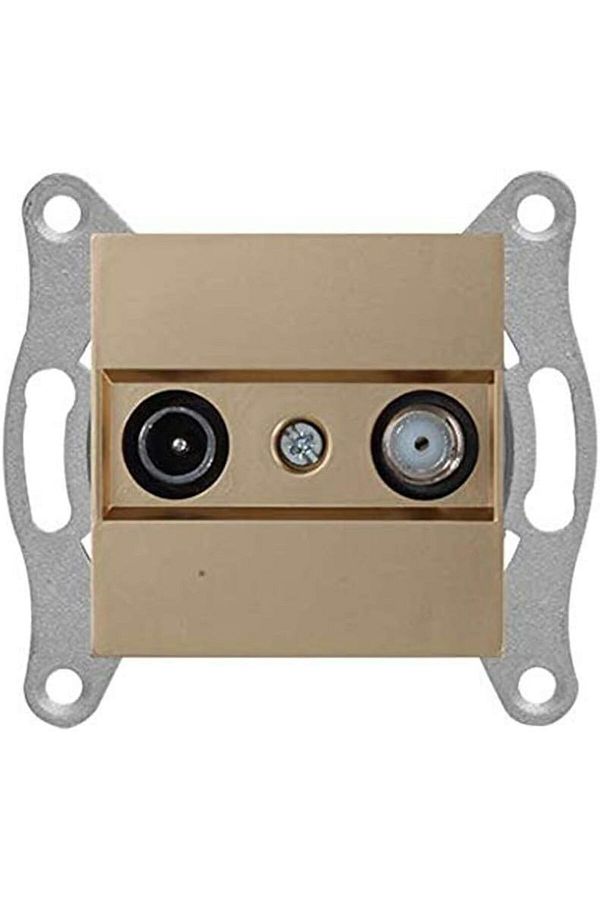 STOREMAX-Sbl Rita Mechanism Key Tv Socket with Switch, 11Db Smoked Sblshp 1064356 1