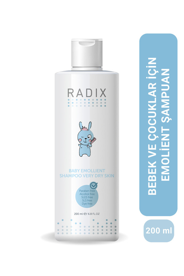 Radix Bebek Ve Çocuklar Için Emolient Şampuan 200ml - Emollient Shampoo 200 Ml (saç-vücut) 8681877436141